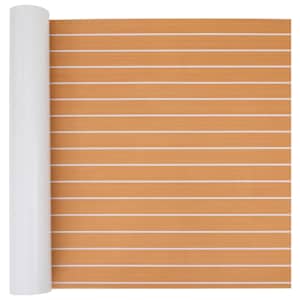 vidaXL Paadi matt Triibuline Pruun ja valge 240 x 90 cm EVA