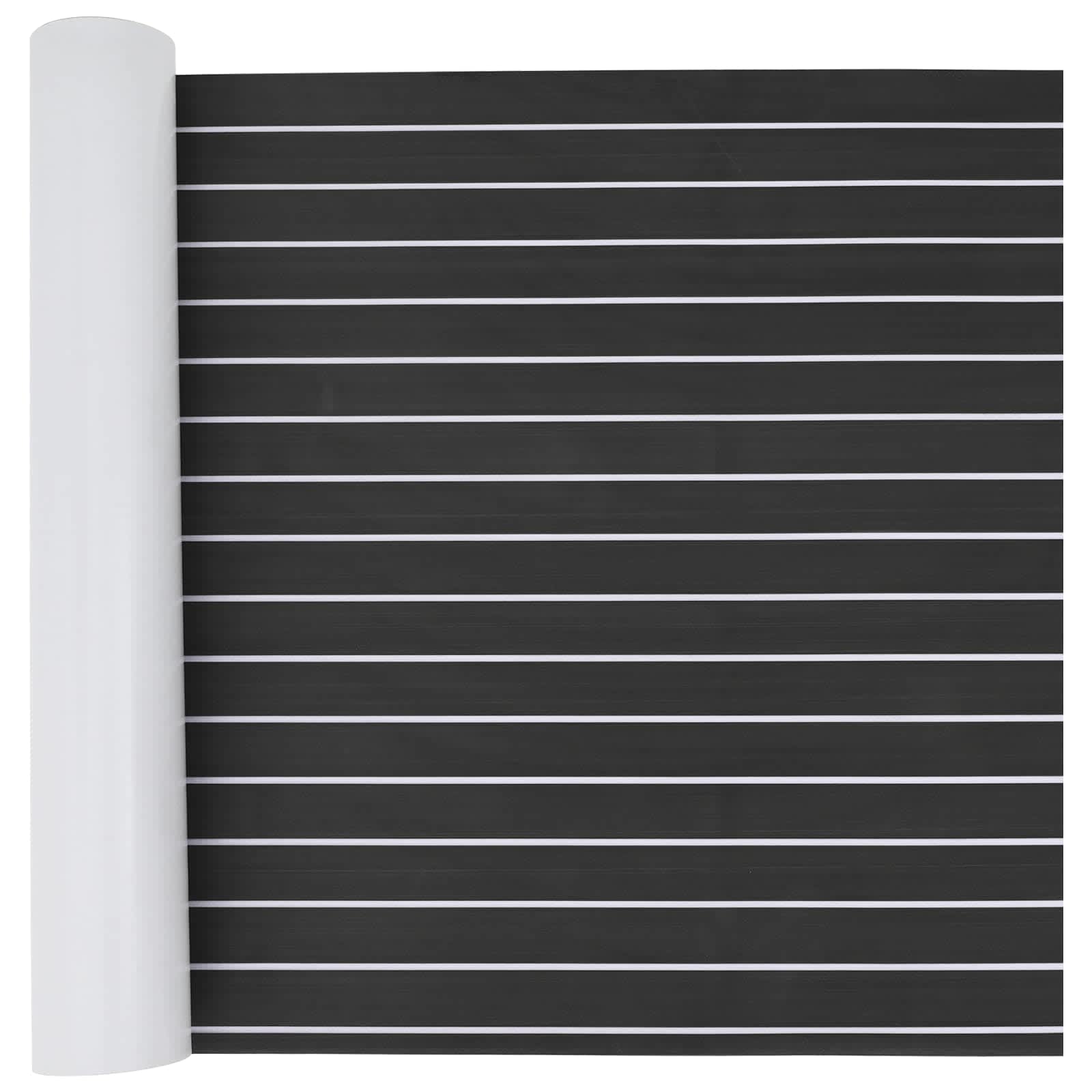 Bootmat Gestreept Donkergrijs en Wit 240 x 90 cm EVA image 1