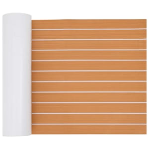 vidaXL Paadi matt Triibuline Pruun ja valge 240 x 60 cm EVA