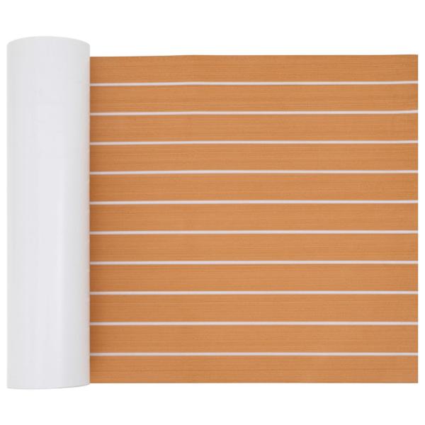 vidaXL Paadi matt Triibuline Pruun ja valge 240 x 60 cm EVA