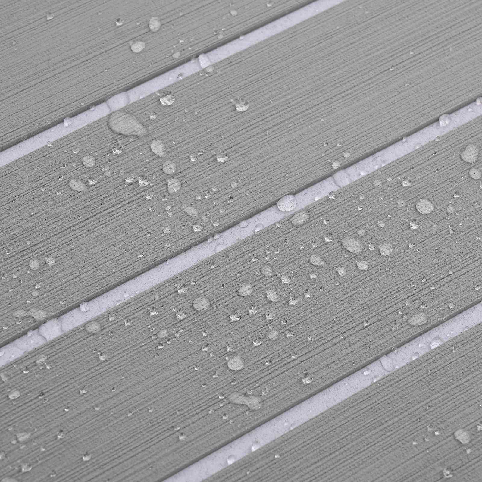 Bootmat Gestreept Lichtgrijs en wit. 240 x 60 cm EVA image 5