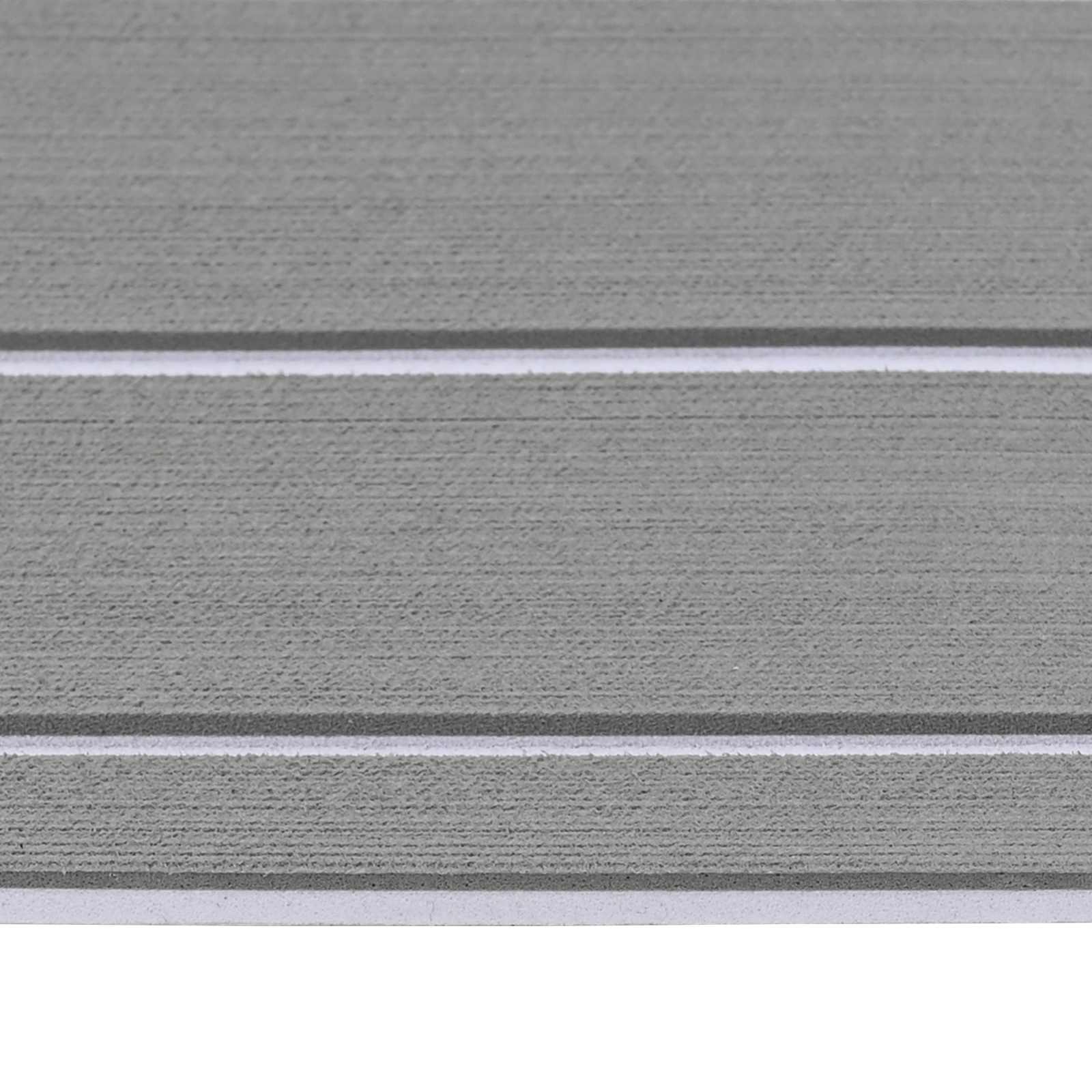 Bootmat Gestreept Lichtgrijs en wit. 240 x 60 cm EVA image 7