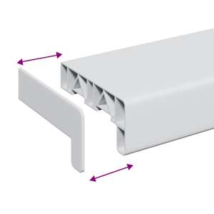 Parapet okna Bílá 140 x 10 x 4,5 cm PVC - obrázek 8