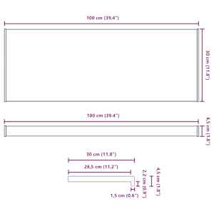 Parapet okna Bílá 100 x 30 x 4,5 cm PVC - obrázek 13