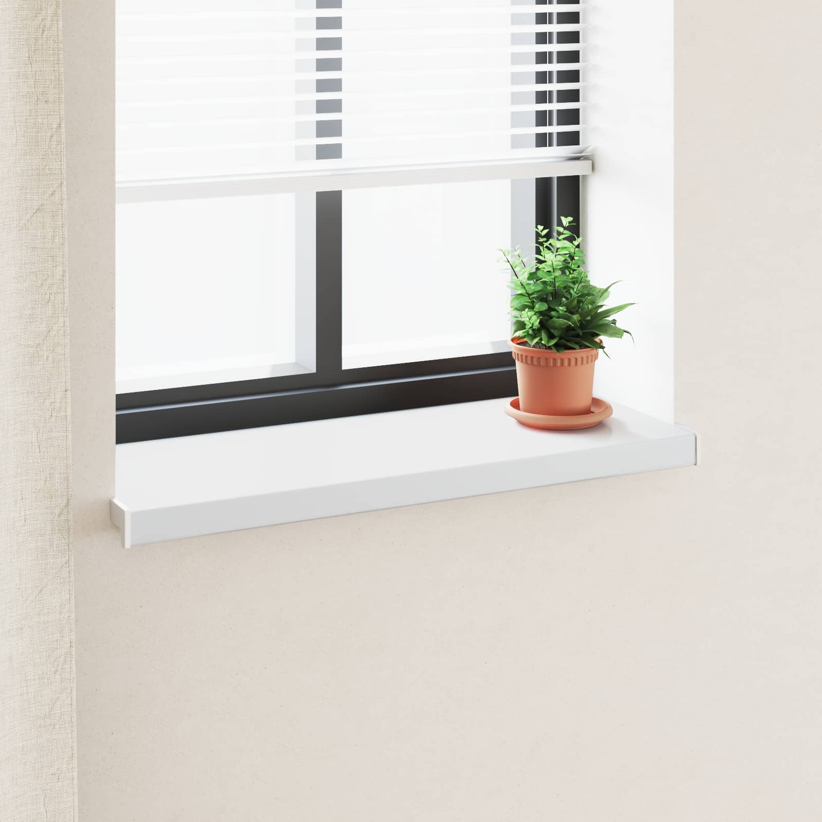 vidaXL Prag de fereastră Alb 80 x 35 x 4,5 cm PVC
