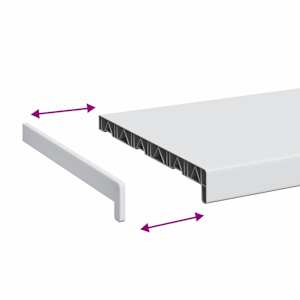 Parapet okna Bílá 100 x 35 x 4,5 cm PVC - obrázek 8