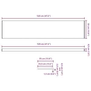 Parapet okna Bílá 120 x 35 x 4,5 cm PVC - obrázek 13
