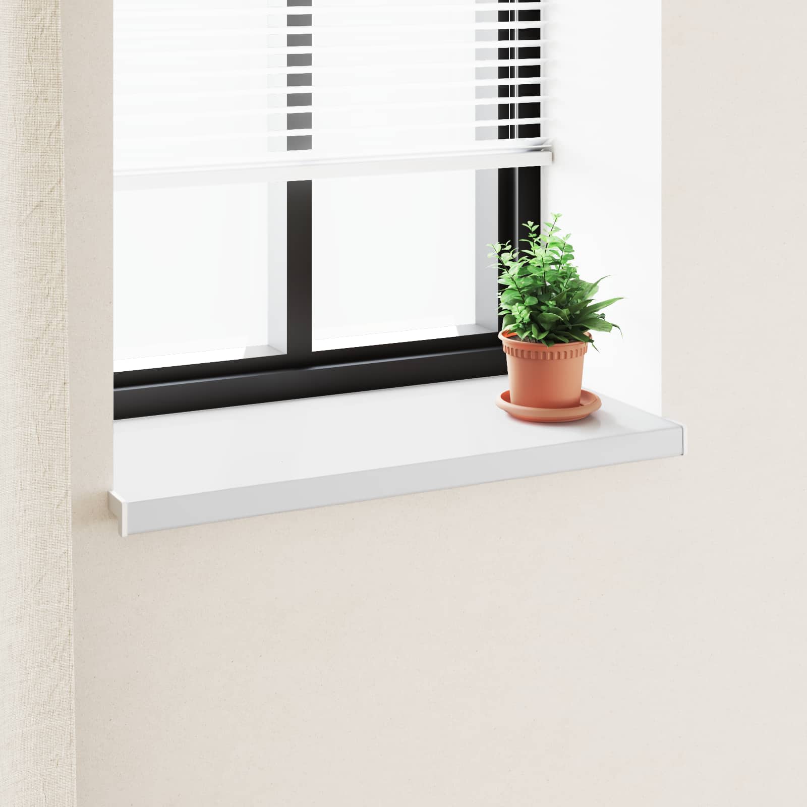 vidaXL Prag de fereastră Alb 60 x 40 x 4,5 cm PVC