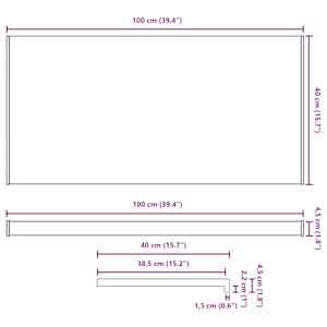 Parapet okna Bílá 100 x 40 x 4,5 cm PVC - obrázek 13