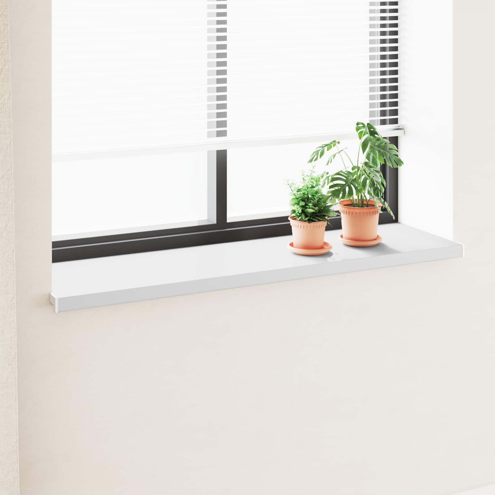 vidaXL Prag de fereastră Alb 140 x 40 x 4,5 cm PVC