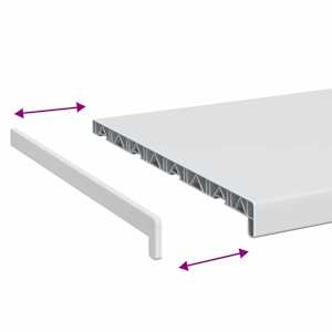 Parapet okna Bílá 80 x 45 x 4,5 cm PVC - obrázek 8