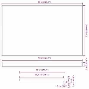 Parapet okna Bílá 60 x 50 x 4,5 cm PVC - obrázek 13