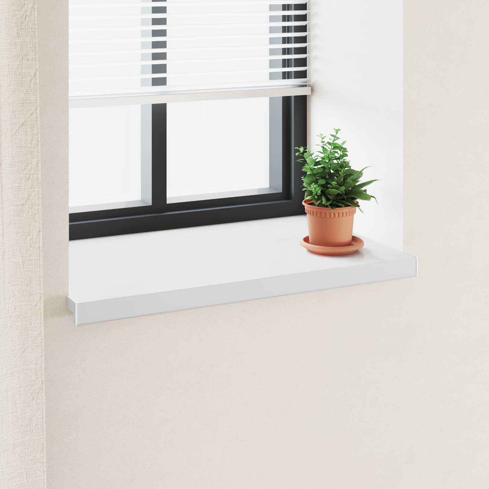 vidaXL Prag de fereastră Alb 100 x 50 x 4,5 cm PVC
