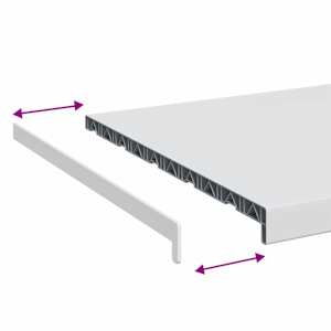 Parapet okna Bílá 120 x 50 x 4,5 cm PVC - obrázek 8