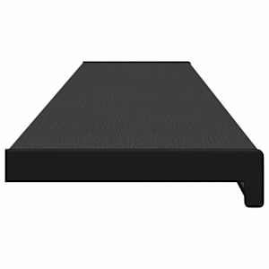 Parapet okna Černý s dřevěnou strukturou 140 x 25 x 4,5 cm PVC - obrázek 6