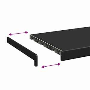 Parapet okna Černý s dřevěnou strukturou 80 x 30 x 4,5 cm PVC - obrázek 8