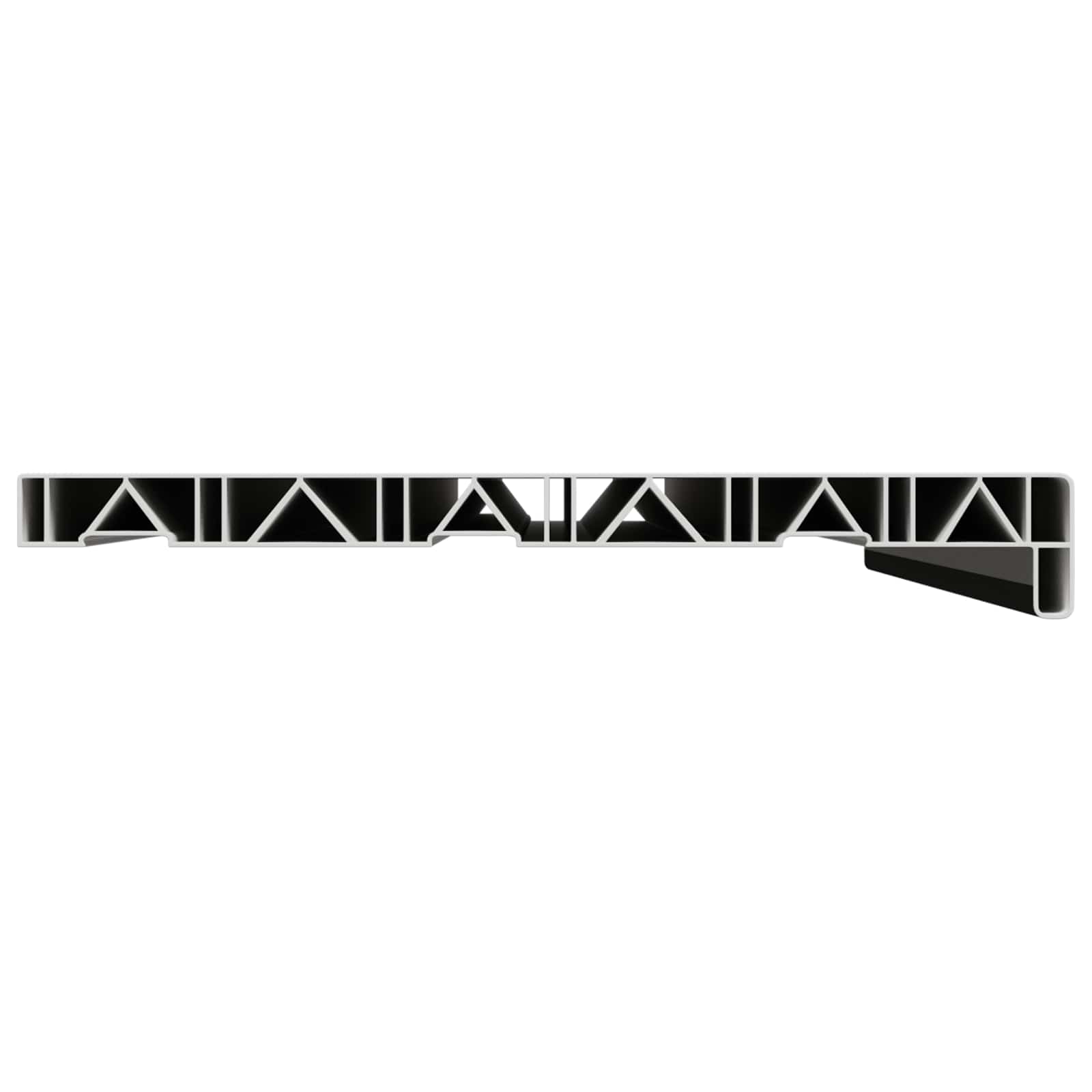 Raamsokkel Zwart met houten nerf 100 x 30 x 4,5 cm PVC image 5