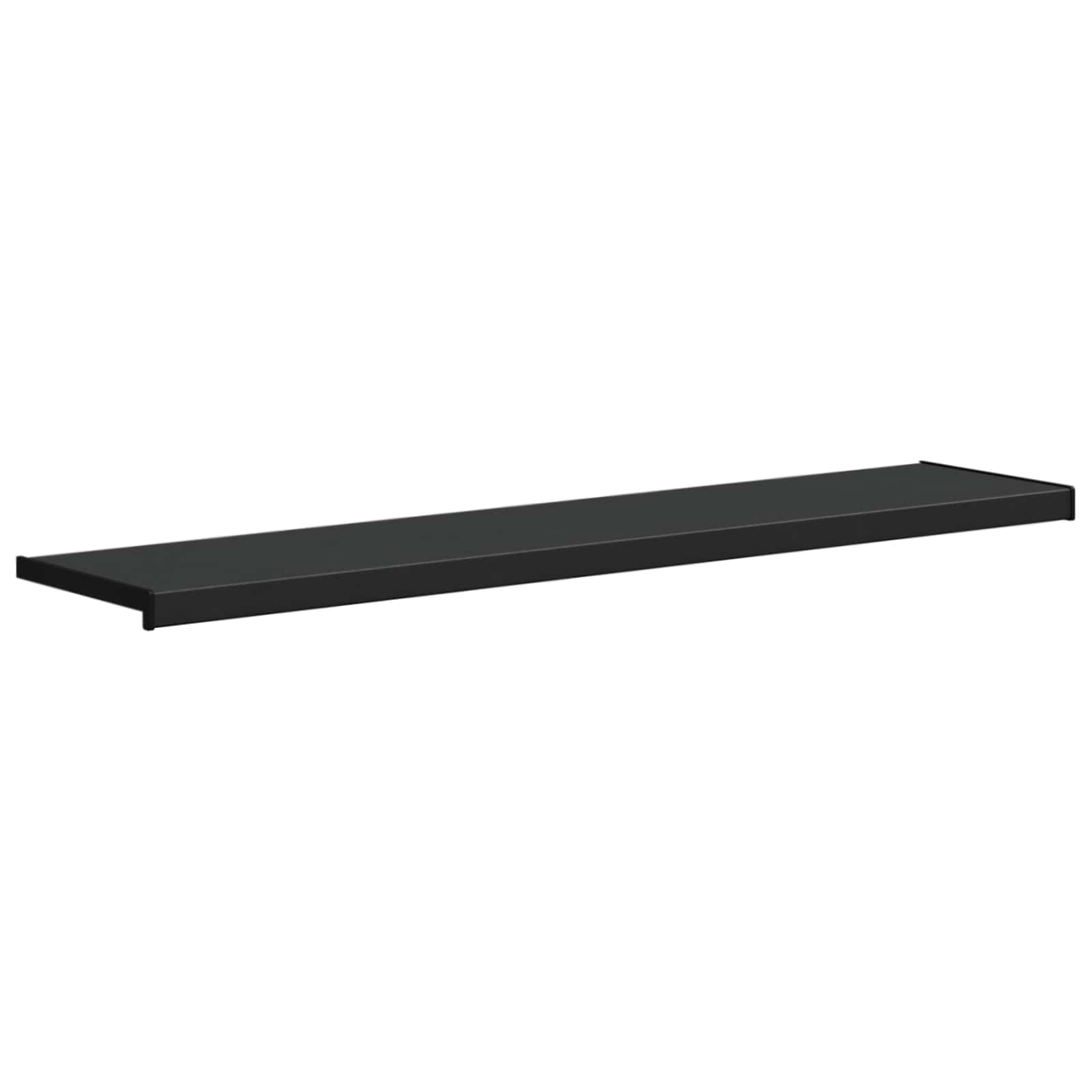 Raamsokkel Zwart met houten nerf 160 x 35 x 4,5 cm PVC image 3