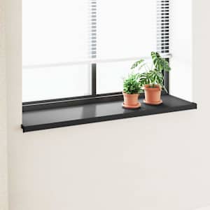 Parapet okna Černý s dřevěnou strukturou 160 x 40 x 4,5 cm PVC - obrázek 1