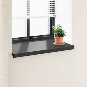 Parapet okna Černý s dřevěnou strukturou 100 x 50 x 4,5 cm PVC - obrázek 1