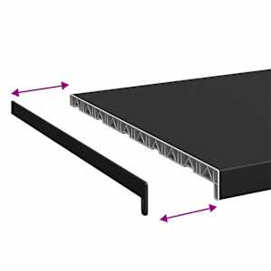 Parapet okna Černý s dřevěnou strukturou 140 x 50 x 4,5 cm PVC - obrázek 8
