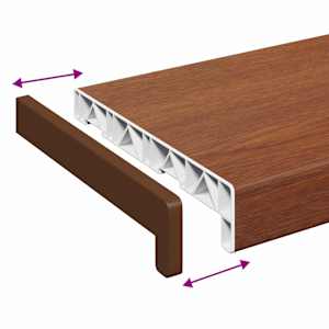 Parapet okna Hnědé dřevo 100 x 25 x 4,5 cm PVC - obrázek 8