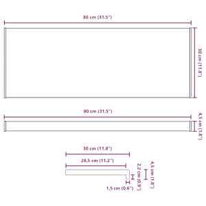 Parapet okna Hnědé dřevo 80 x 30 x 4,5 cm PVC - obrázek 13