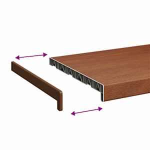 Parapet okna Hnědé dřevo 160 x 30 x 4,5 cm PVC - obrázek 8