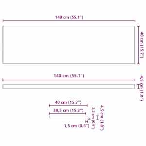 Parapet okna Hnědé dřevo 140 x 40 x 4,5 cm PVC - obrázek 13