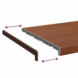 Parapet okna Hnědé dřevo 160 x 40 x 4,5 cm PVC - obrázek 8
