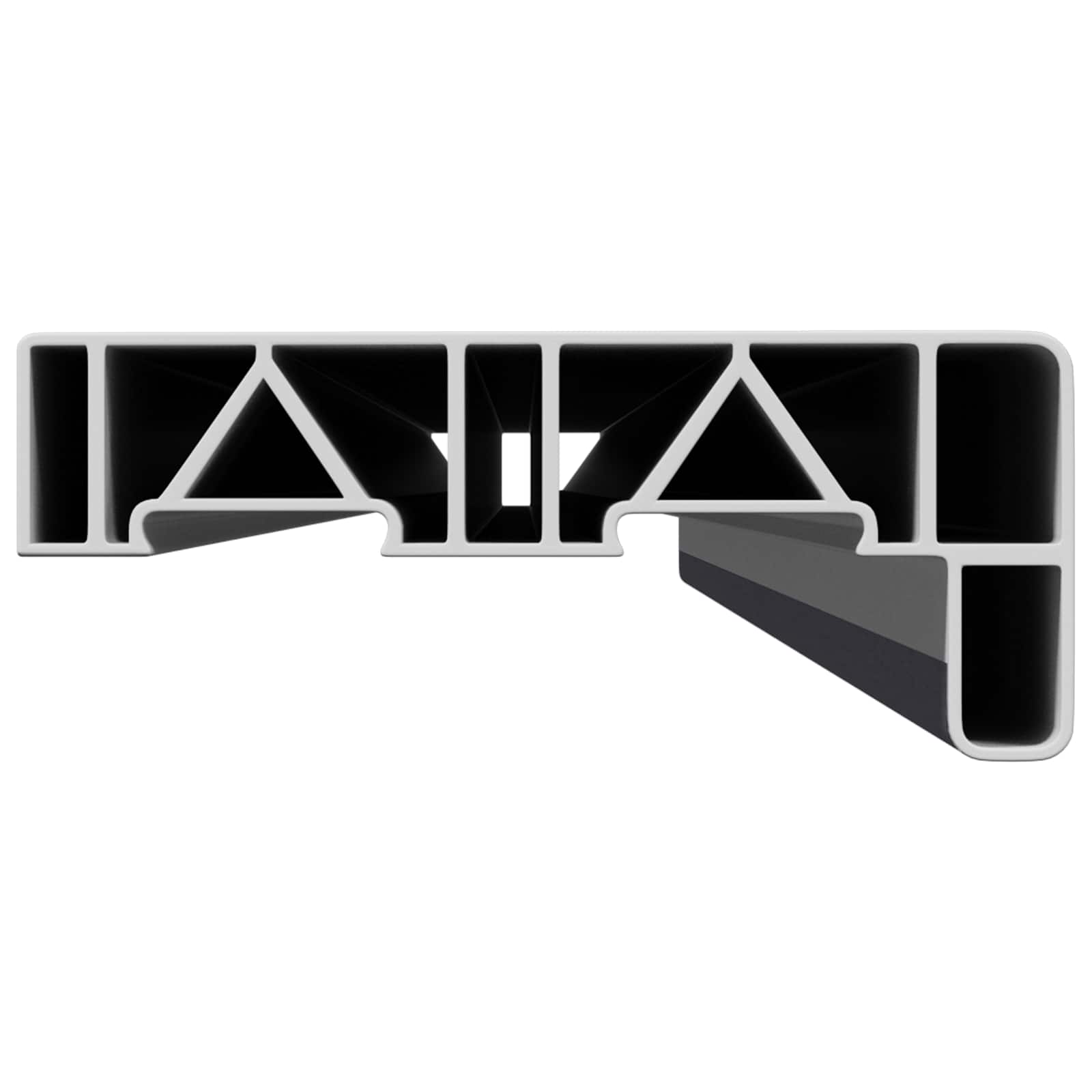 Raamsokkel Antraciet met houten nerf 140 x 10 x 4,5 cm PVC image 5