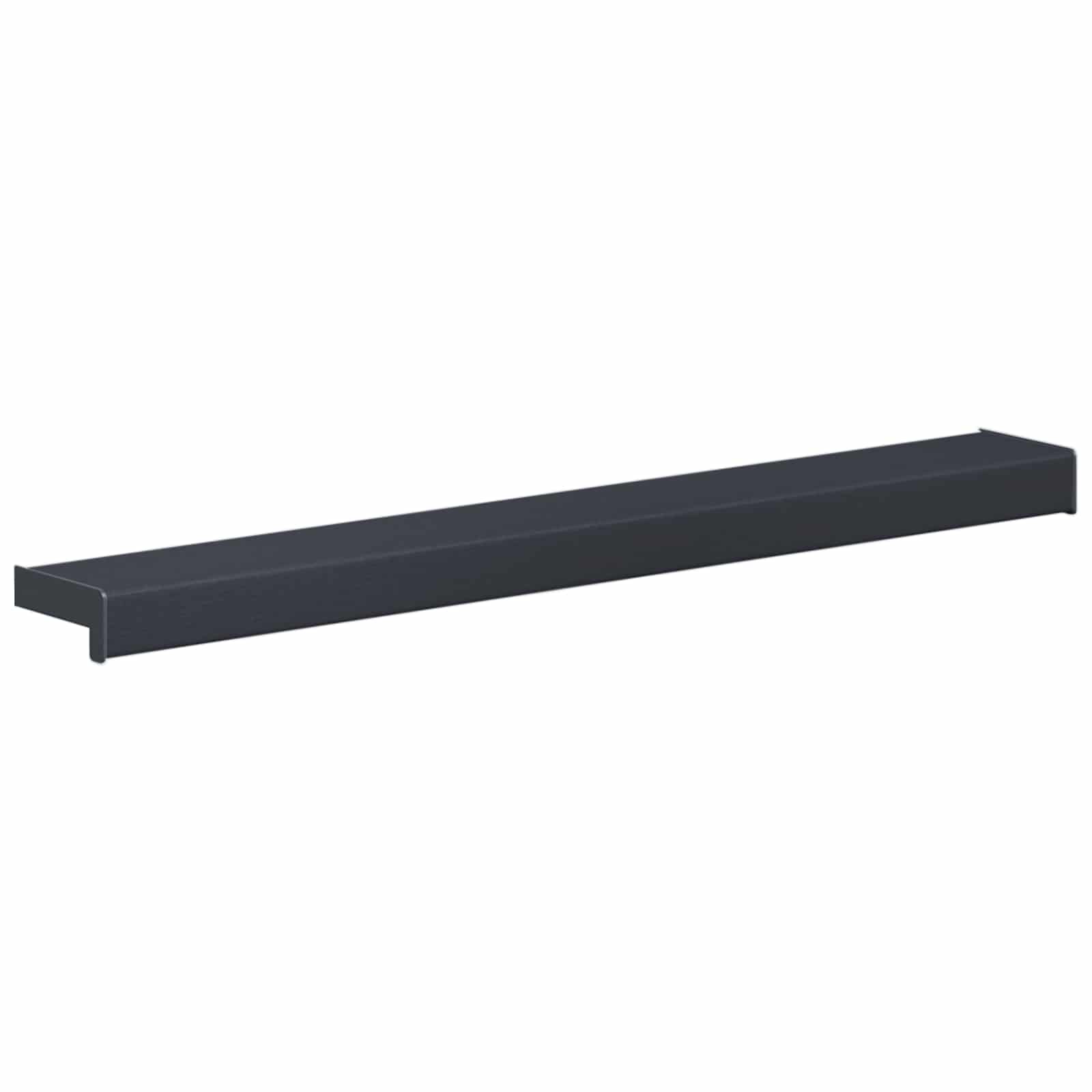 Raamsokkel Antraciet met houten nerf 60 x 15 x 4,5 cm PVC image 2