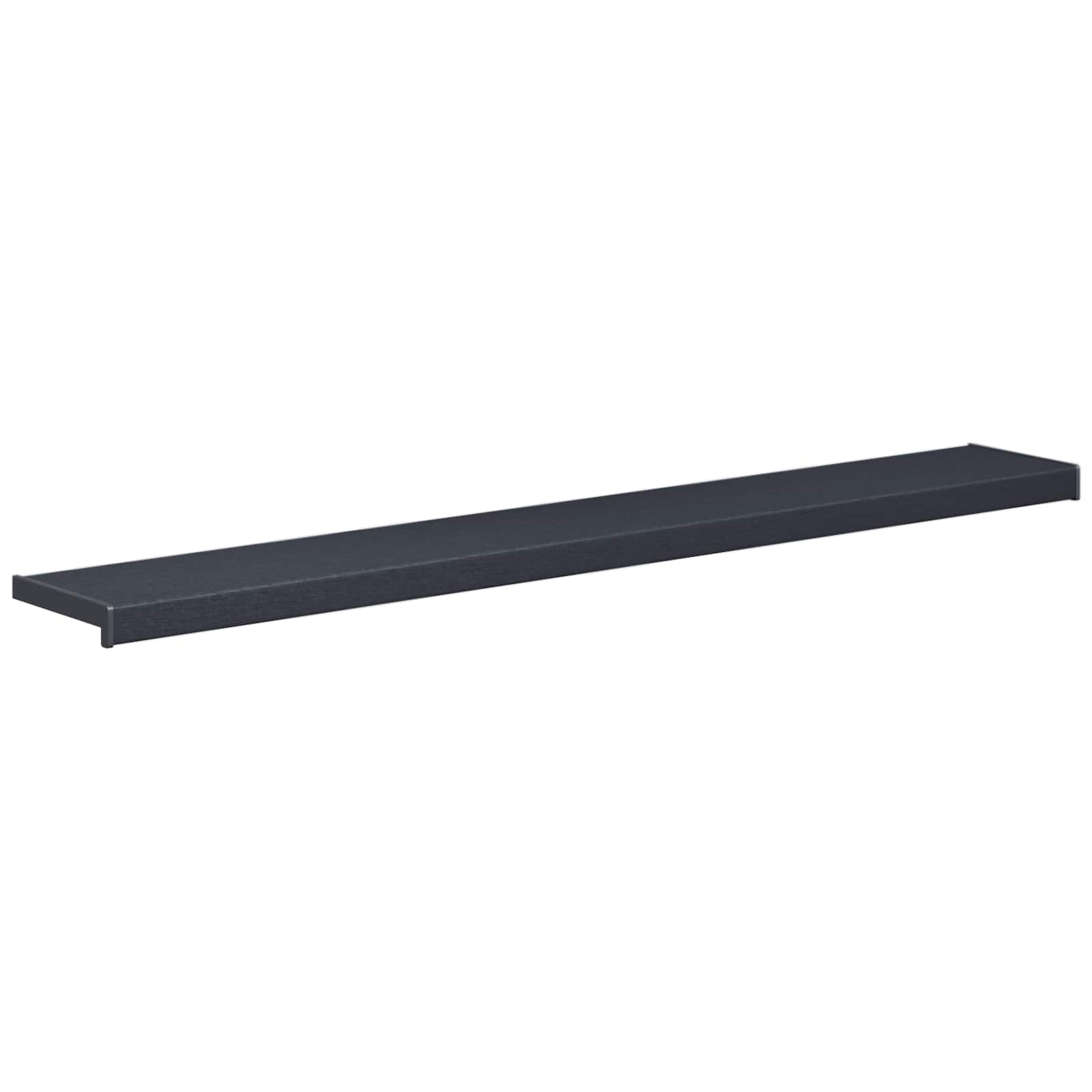 Raamsokkel Antraciet met houten nerf 160 x 20 x 4,5 cm PVC image 2