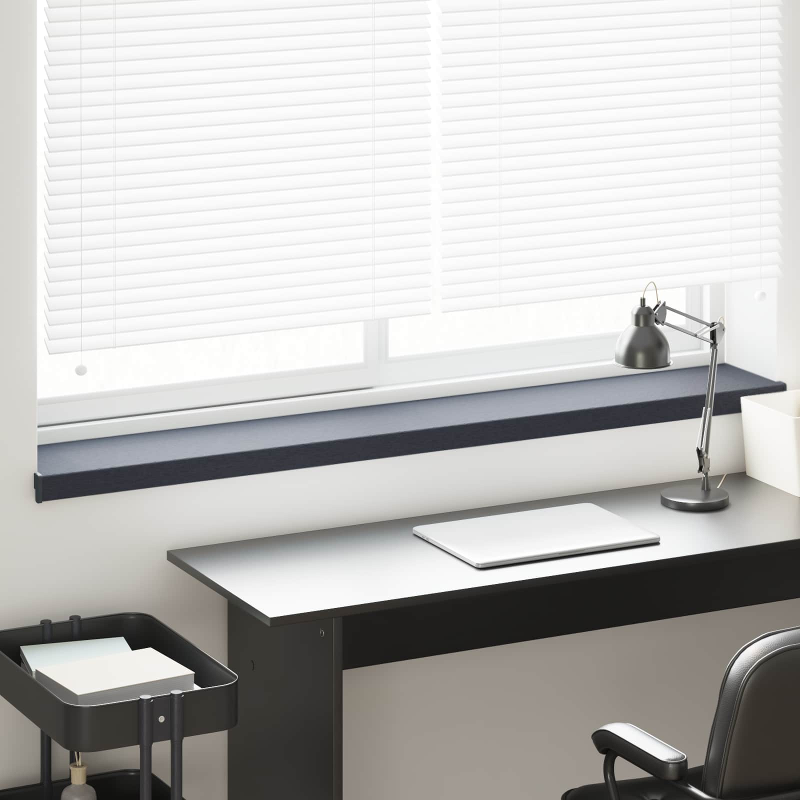 vidaXL Prag de fereastră Antracit cu fibră de lemn 160 x 25 x 4,5 cm