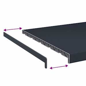 Parapet okna Antracitový s dřevěnou strukturou PVC - obrázek 8