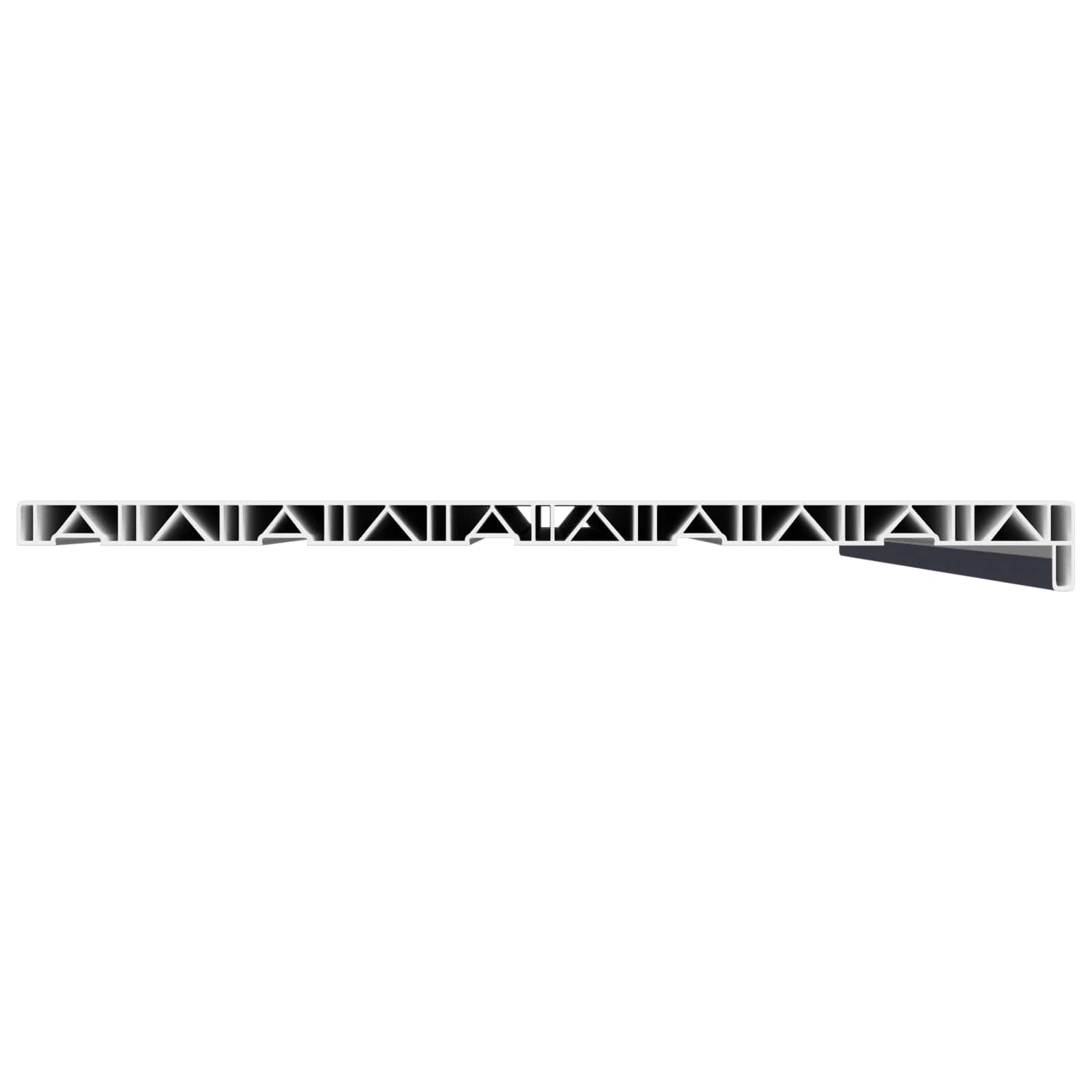 Raamsokkel Antraciet met houten nerf 120 x 50 x 4,5 cm PVC image 5