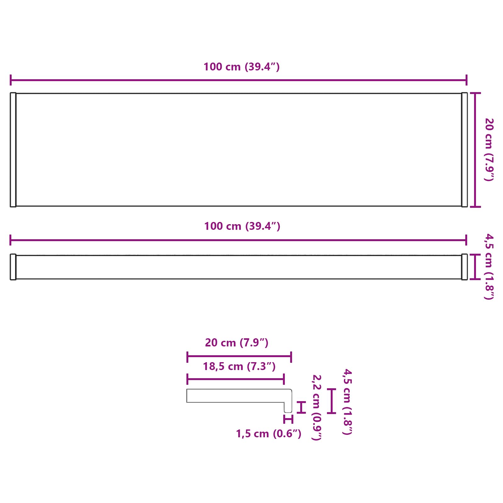Raamsokkel Marmer textuur 100 x 20 x 4,5 cm PVC image 13