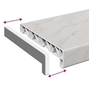 Parapet okna Mramorová textura 100 x 25 x 4,5 cm PVC - obrázek 8