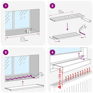 Parapet okna Mramorová textura 60 x 30 x 4,5 cm PVC - obrázek 11