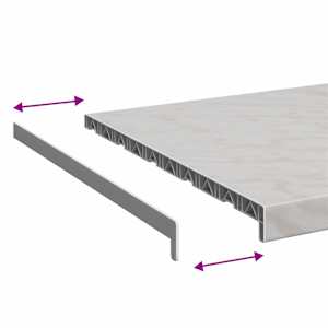 Parapet okna Mramorová textura 100 x 50 x 4,5 cm PVC - obrázek 8