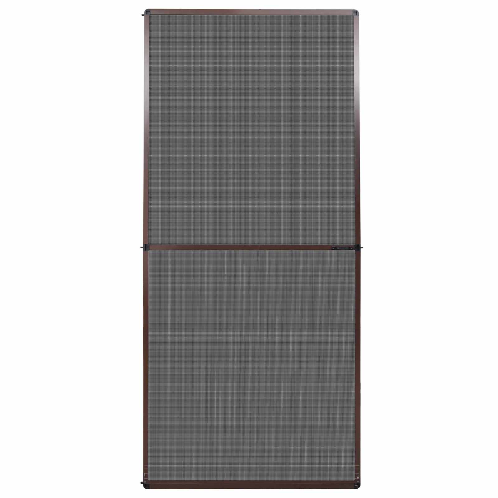 vidaXL Scharnierend Insectenscherm Bruin en zwart 100 x 215 cm