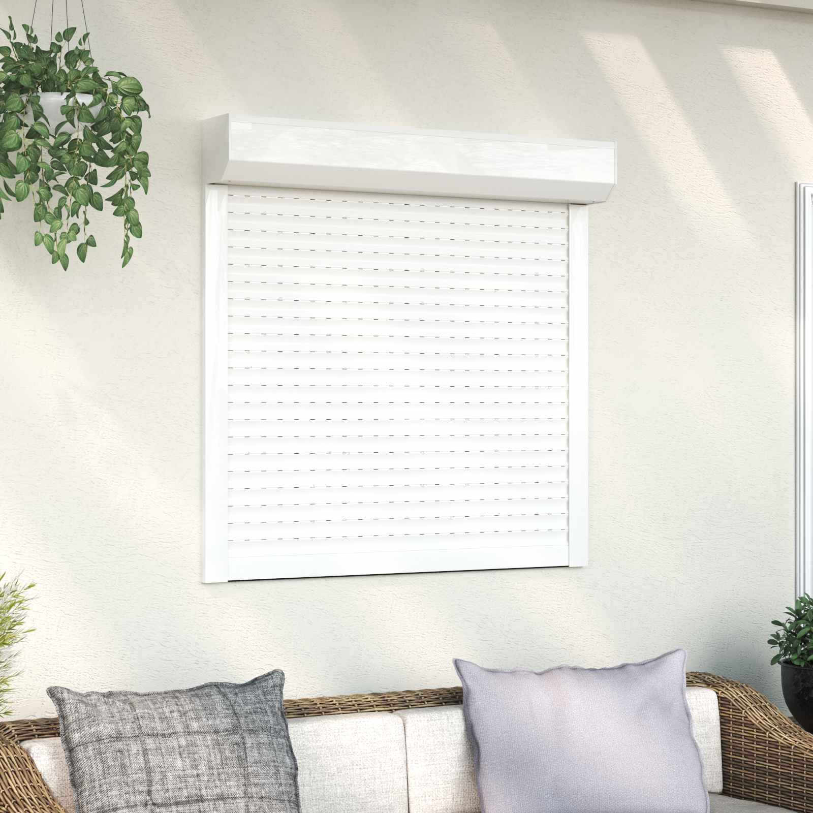 VidaXL Rullo aizsegs Balts 100 x