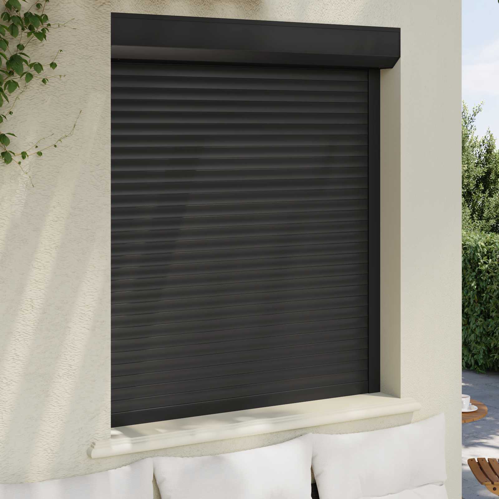 Ρολό εισόδου Ανθρακί 110 x 130 cm Αλουμίνιο και Πολυουρεθάνη - Image 3