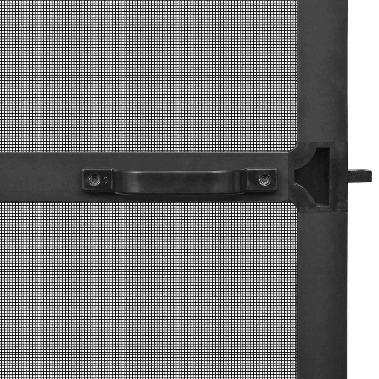 vidaXL Scharnierend Insectenscherm Antraciet en Zwart 100 x 215 cm