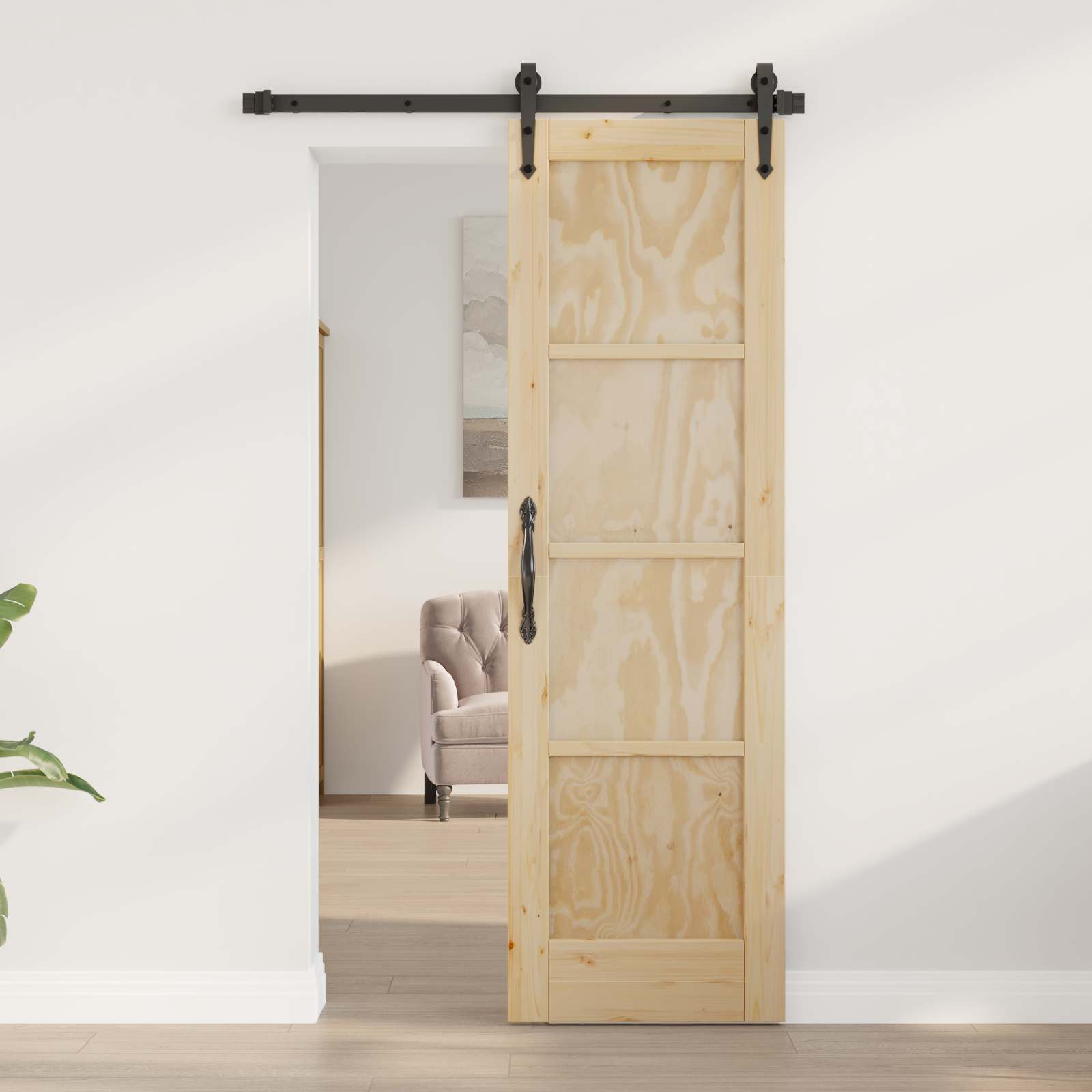 vidaXL Ușă de interior natural 61 x 198,5 cm placaj