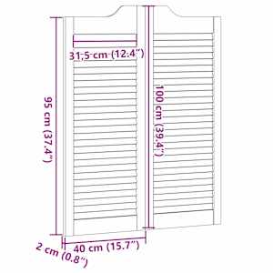 Kyvné dveře Přírodní 100 x 40 cm Masivní borovicové dřevo - obrázek 10
