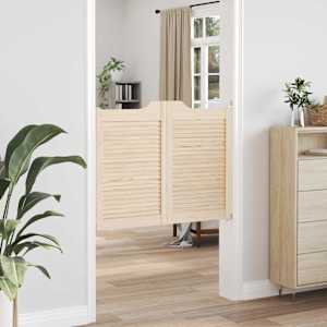 Kyvné dveře 2 pcs Přírodní Masivní borovicové dřevo - obrázek 3
