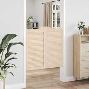 Kyvné dveře 2 pcs Přírodní Masivní borovicové dřevo - obrázek 3