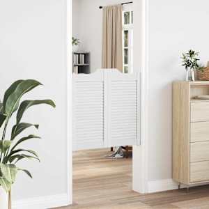 Kyvné dveře 2 pcs Bílá Masivní borovicové dřevo - obrázek 3
