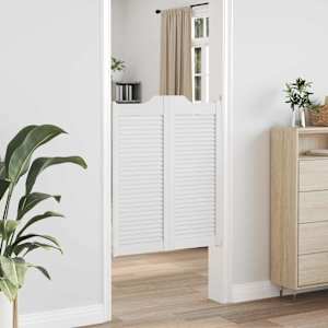Kyvné dveře 2 pcs Bílá Masivní borovicové dřevo - obrázek 3
